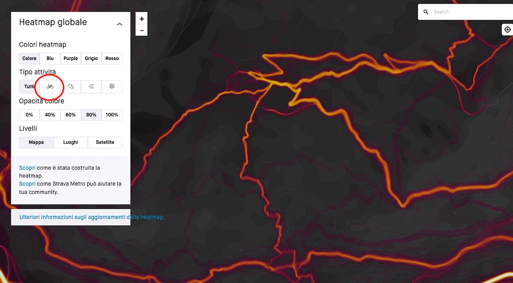 mtb strava global heatmap