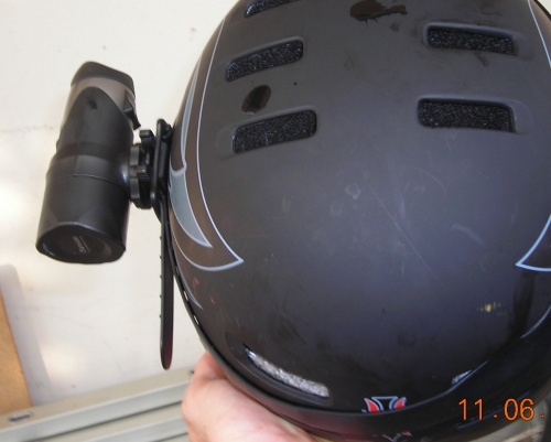 videocamera mountain bike casco