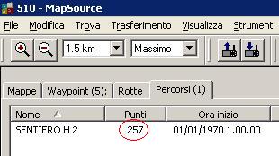 aiuto mapsource traccia gps tagliata