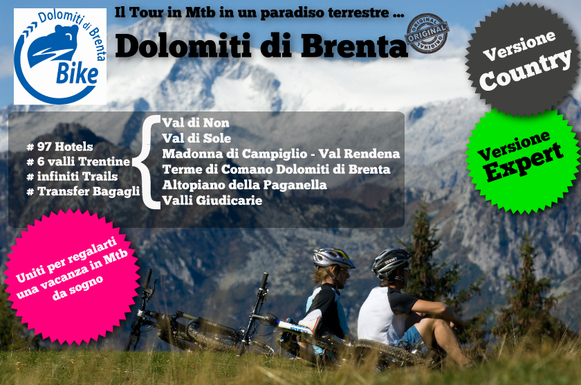 mountain bike tours dolomiti brenta