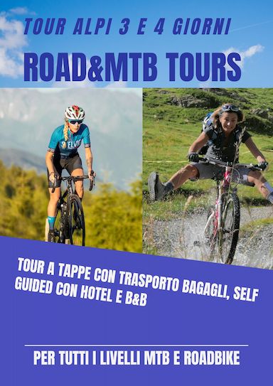 Tours mtb e bici da corsa a tappe sulle Alpi