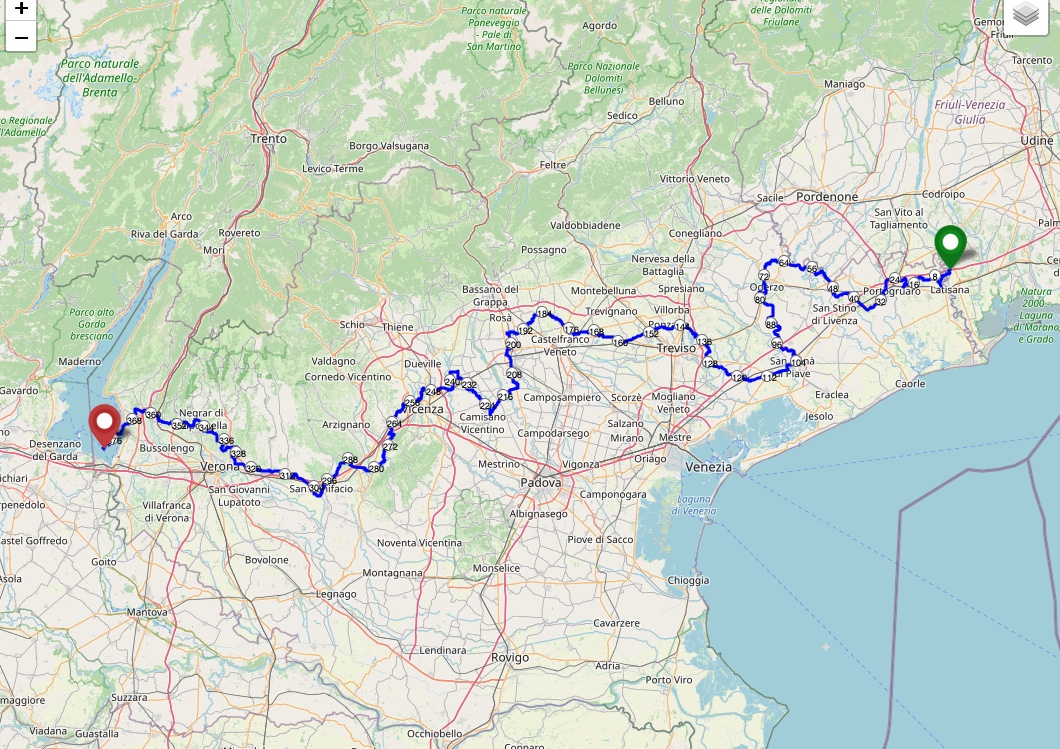 La via Postumia in Bicicletta e MTB, tracce GPS, tappe, mappe e consigli